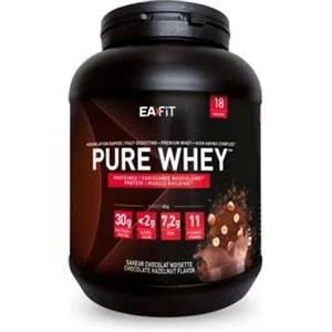 Eafit Proteine in Polvere del Siero del Latte Whey, Pure Whey EAFIT 850g, Gusto Cioccolato alla Nocciola, Aminoacidi, Enzimi Digestivi, Proteine Massa Muscolare, Assimilazione Rapida, Whey Protein