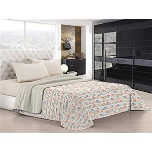 Italian Bed Linen Fantasy Trapuntino Estivo, Microfibra, 1 Posto, Different