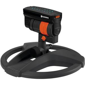 Gardena Irrigatore Oscillante da Giardino Aquazoom Compact: per l'Irrigazione di Prati da 9-216 mq, Gittata 3-18 m, Larghezza del Getto 3-12 m, Filtro Removibile (18708-20)
