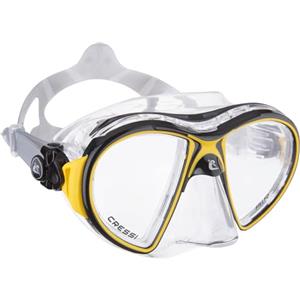 Cressi Air Mask SIL Crystal/Frame Black Yellow
