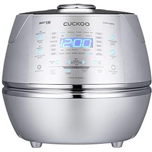 CUCKOO CRP-CHSS1009FN - Cuociriso a pressione a vapore Rice Cooker, 1,8 l, 10 tazze, tecnica di riscaldamento a induzione IH, programmabile, riso GABA, tecnologia DSP, valvola a vapore di sicurezza