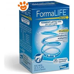 Elanco Formalife Plus - Fermenti Lattici Vivi per Cani e Gatti, 30 Compresse Appetibili