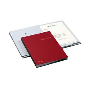 Fraschini Libro Firma Rosso 24x34 cm con 18 Intercalari in Cartoncino Assorbente