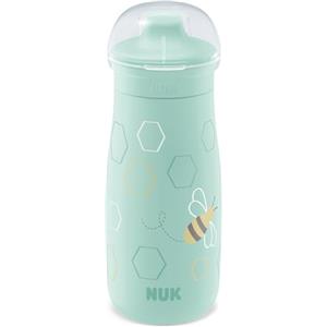 NUK Mini-Me Sip Tazza per bambini | 9+ mesi | 300 ml | Borraccia per bambini | Beccuccio temperato antigoccia | Infrangibile | Mint Bee