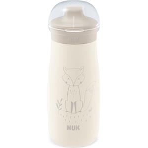 NUK Mini-Me Sip Tazza per bambini | 9+ mesi | 300 ml | Borraccia in acciaio inox per bambini | Beccuccio temperato antigoccia | Infrangibile | Beige Fox