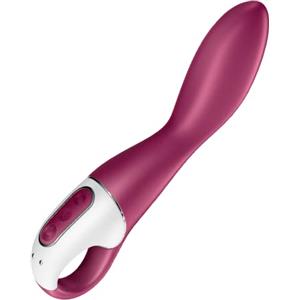 Satisfyer, vibratore punto G Bluetooth, Heated Thrill Connect App, 20,5 cm, con app, con funzione riscaldante, in silicone