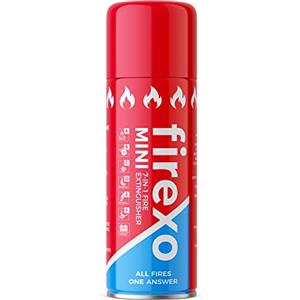 Firexo Mini Estintore - Fire Extinguisher Per Casa, Cucina, Camper, Lavoro, Ristorante, Barca, Camino - Estintore a Polvere per Tutte Le Classi Di Fuoco