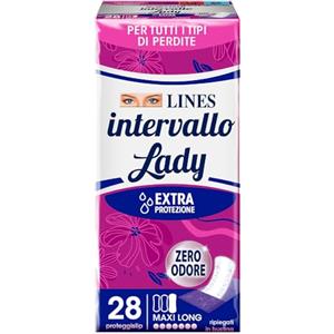LINES INTERVALLO LADY PROTEGGISLIP, salvaslip ripiegati per tutti i tipi di perdite, protezione aggiuntiva, zero odore.