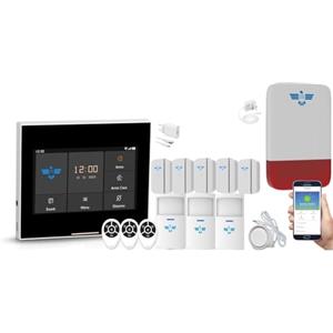 ITALIAN ALARM - Allarme Casa Senza Fili WiFi con Sirena Esterna, Kit Antifurto Casa Wireless, Sistema Sicurezza Completo con APP, Supporta Sim Gsm 4G. Già Configurato, Videotutorial, Assistenza Italia