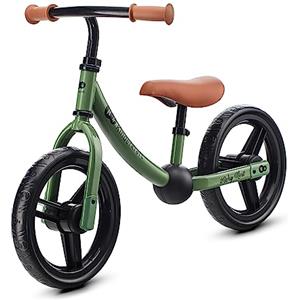 kk Kinderkraft 2WAY NEXT Bicicletta bambini 3-5 anni, Bici senza pedali, 12 polici ruote, Design sportivo, Regolazione della sella, Bloccasterzo, Montaggio facile, Struttura leggera, Verde