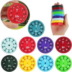 AUAUY 9PZ Fidget Spinner matematici, Fidget Spinner, Fidget Learning Game Toy Allevia lo stress, Giochi di matematica, Apprendimento della Divisione e moltiplicazione