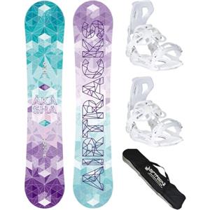 Airtracks Snowboard Set/Akasha Snowboard da donna + attacchi Savage W + borsa SB /144 147 150 153 / cm