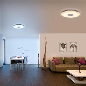 Trio Lighting Tokyo Plafoniera LED 60 cm, 50W, Dimmerabile con Telecomando e Luce Notturna