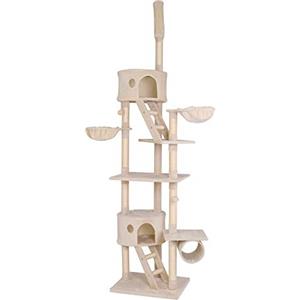 lionto Tiragraffi per Gatto XXL Albero Tiragraffi Gatto Gioco Giocattolo Gatti Altezza Regolabile 230-250 cm, Beige