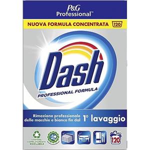 Dash Professional Detersivo Lavatrice Polvere, 120 Lavaggi, 6 Kg, Formula Professionale, Pulito Profondo, Dona Morbidezza ai Capi dal Primo Lavaggio, Con Fresca Profumazione, Per Uso Professionale