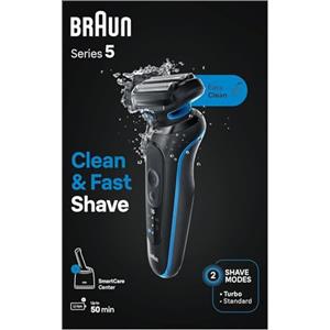 Braun Rasoio Elettrico, Series 5, Con Stazione SmartCare, 52-B7000cc, Blu