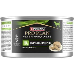 Purina Pro Plan Veterinary Diets HA Hypoallergenic Mousse per Cani - 195g, Alimento Dietetico Umido per Cuccioli e Cani Adulti