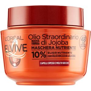 L'Oréal Paris Elvive Olio Straordinario Maschera Nutriente 300ml - Con Oli di Argan, Macadamia e Jojoba per Capelli Secchi