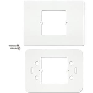 ilSALVAMURO Adattatore universale scatola placca da 504 a 502, placca adattatore riduttore da 504 a 502 in plastica. Supporto adattatore cassetta per termostati o altro (Mod 4 da 504 a 502 Bianco)