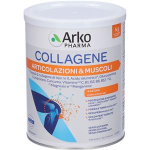 ArkoPharma Collagene Articolazioni e Muscoli - Polvere 260g, Collagene Tipo I e II Idrolizzato, Alta Bioassimilabilità