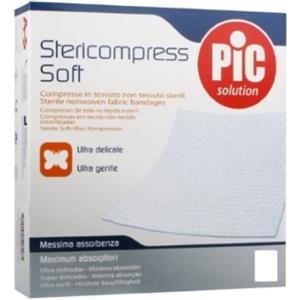 Pic Stericompress Soft - Garze Sterili in TNT 10x10 cm, Confezione da 6 Pezzi