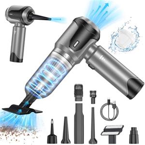 Unipampa Aspirabriciole Senza Fili, 16000PA Aspirapolvere Portatile Leggero, 6000mAh USB Ricaricabile Aspirapolvere Auto Potente, Filtro Lavabile, Per Auto, Casa, Ufficio, Aspira Peli Cane