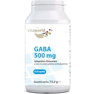 Vita World GABA 500mg 120 Capsule Acido Gamma-aminobutirrico Vegano Made in Germany