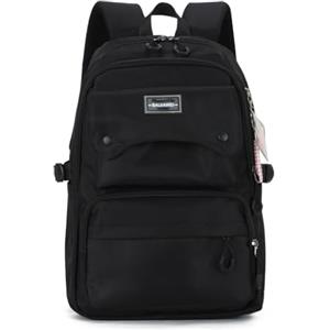 Syrads Zaino Casual Zaino Scuola Media Superiore Ragazze Donna Borsa Per Computer Portatile Da Viaggio Quotidiano,Nero