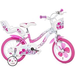 DINO BIKES Bicicletta da bambina FLAPPY 14 adatta a bambini di altezza compresa tra i 95 e 115 cm. Codice art. 514-02