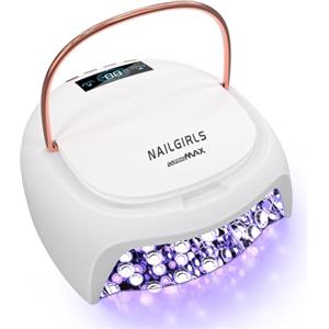 NAILGIRLS Lampada per Unghie Ricaricabile,NAILGIRLS 80W Asciuga Unghie Senza Fili Fornetto Unghie 4 Modalità Timer Sensore Auto Lampade UV Per Unghie Lampada Unghie LED UV Professionale Per salone