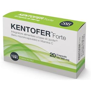 S&R Farmaceutici | KENTOFER Forte - Integratore alimentare a base di Ferro, utile supporto in caso di carenza di Ferro e di Anemia Sideropenica, 20 capsule da 568 mg