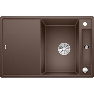 Blanco Axia 523192 Lavello da Cucina in Granito Caffè 78x51 cm, Reversibile, Antibatterico, per Mobili da 45 cm