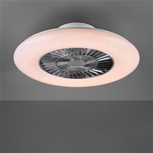 TRIO Leuchten Visby lampada a soffitto LED/ventilatore, R62402106, Visby [Lampade per Interni > Lampade a Soffitto]