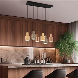 TRIO AGUDO Lampada a Sospensione 6 Diffusori Multicolor in Metallo - L. 85cm D. 12cm E27