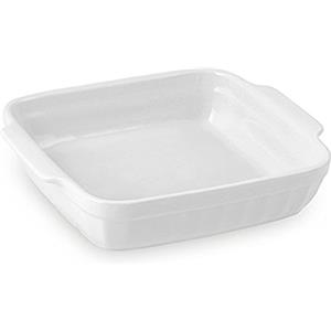 Home Pirofila Quadrata, 20x17x5 cm, Ceramica, Bianco