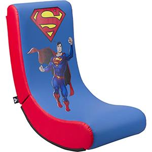 SUBSONIC Superman - Sedia gaming Rock'n'seat junior - Sedia da gioco a dondolo per bambini/adolescenti licenza ufficiale