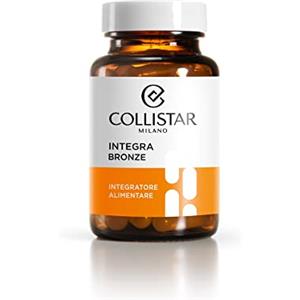 Collistar Integra Bronze, Integratore Alimentare Che Stimola la Sintesti di Melanina, Con Echinacea Italiana e Vitamine C e D, Senza Glutine e Lattosio, Vegano,60capsule