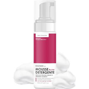 Essenze.me Puro, Elegante Benessere Essenze - Mousse Detergente Viso Anti Acne - Schiuma Struccante con Azione Lenitiva - Rimuove Impurità ed Eccesso di Sebo - Per Pelle a Tendenza Acneica, Grassa e Sensibile - 150ml