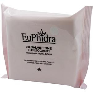 Euphidra Salviettine Struccanti Delicate per Viso e Occhi - 20 Pezzi con Soluzione Lenitiva