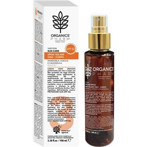 Organics Pharm Spray Solare Viso e Corpo SPF50 - Lozione Idratante e Protettiva per Raggi UV/UVA