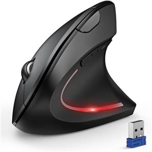 TECKNET Mouse Verticale Bluetooth Multi-dispositivo Ergonomico (Tri-Mode: BT 5.0/3.0 + 2.4G)，4800 DPI mouse Verticale Wireless，Mouse Senza Fili 6 Pulsanti per PC, Computer Portatile, Mac