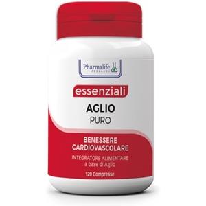 Pharmalife Research Aglio Puro - Integratore Alimentare 120 Compresse con Estratto Secco di Aglio Titolato all'1% in Allicina