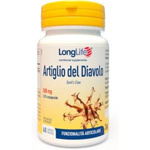 LongLife® Artiglio del Diavolo | Estratto titolato 2,5% arpagosidi | Funzionalità articolare | Funzione digestiva | Fino a 1 mese di trattamento | Vegano e senza glutine