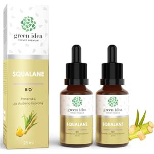 Green idea - Squalane vegetale BIO - 100% puro - Olio Struccante - secco - per viso idratante antiossidante protettivo - per viso, sotto gli occhi, capelli (2)