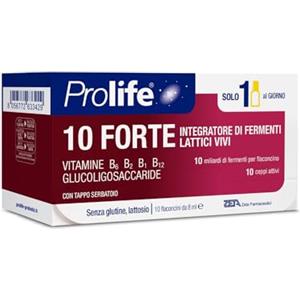 Prolife Integratore con Probiotici 10 Forte, 10 Flaconcini, 80ml