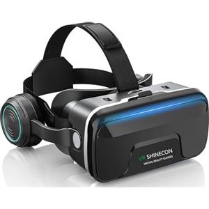 VR SHYIEON Occhiali VR 3D, Cuffie VR Occhiali 3D Realtà Virtuale VR Visore HD Compatibile Video Giochi per 4,7-7,2 pollici Android/iOS Smartphone Bambino Adulto Natale Regalo