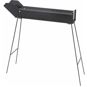 GALILEO Barbecue pieghevole per arrosticini a carbonella, struttura in ferro con rampa, 74x14x76 cm, BestBQ