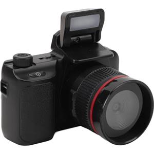 Yctze Fotocamera SLR con Schermo Ribaltabile a 180 Gradi, Effetti Visivi 1080P e Zoom 4x, Fotocamera DSLR per Fotografia con Anti-vibrazione e Batteria da 800 MAh, Supporta 256 GB di