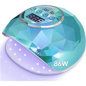 Janolia Lampada UV LED 86W, Può Curare Rapidamente i Raggi UV Gel,4 Timers da10s 30s 60s 99s per Salone e uso Domestico