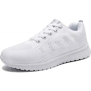 Youecci Scarpe da Corsa da Donna Scarpe da Ginnastica Leggero Indoor Outdoor Multisport Scarpe Traspirante Casual Sportive Fitness Jogging Running Sneakers Bianco 36 EU